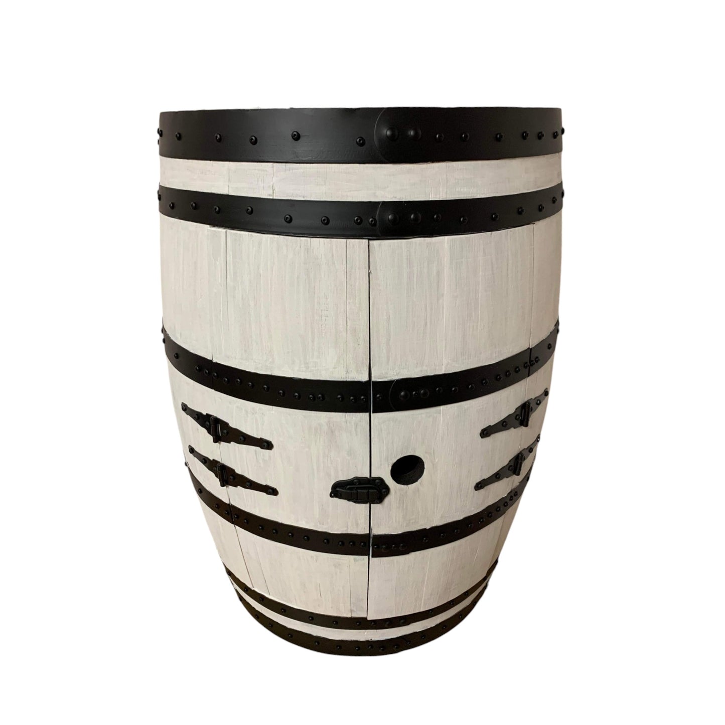 Automatic Authentic Whiskey Aged Barrel Cabinet w/ LED lights | Handcrafted from Real Whiskey Barrel