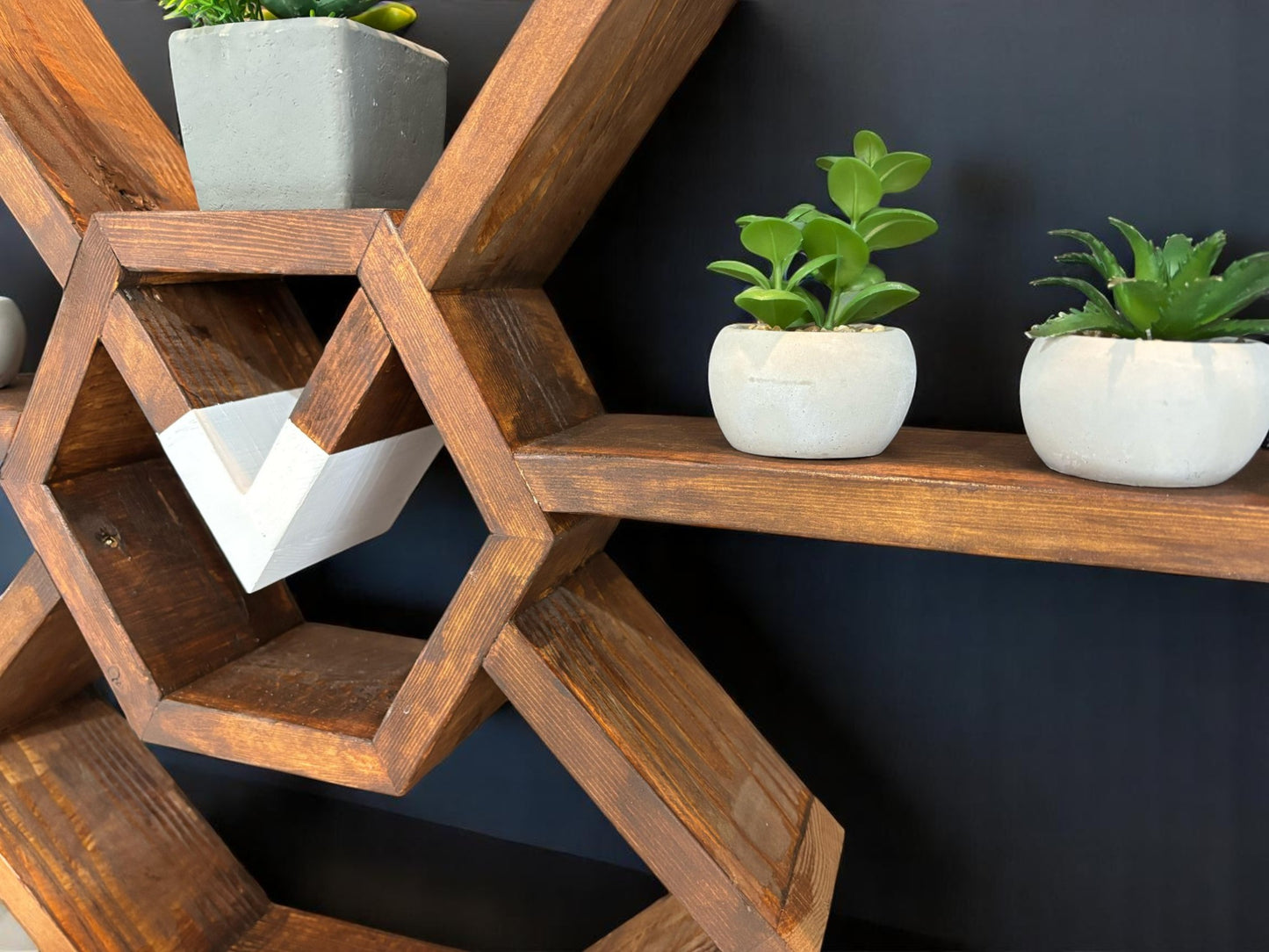 Wooden Geometric Eagle Wall Shelf