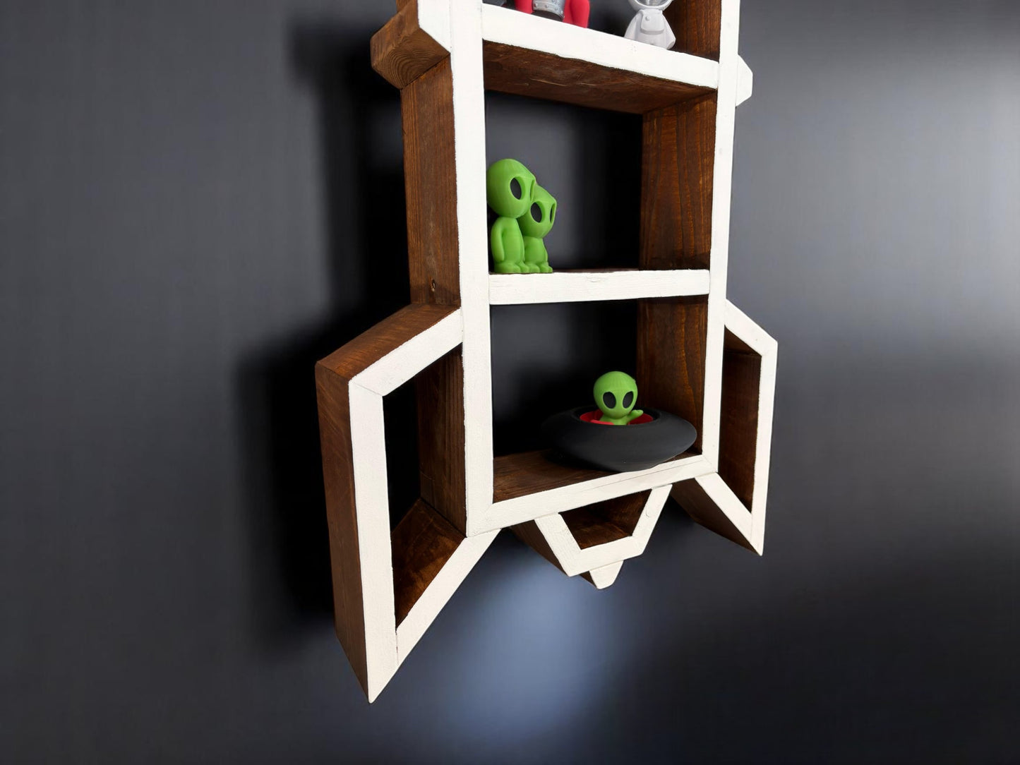Spaceship Wooden Hand Made Wall Shelf