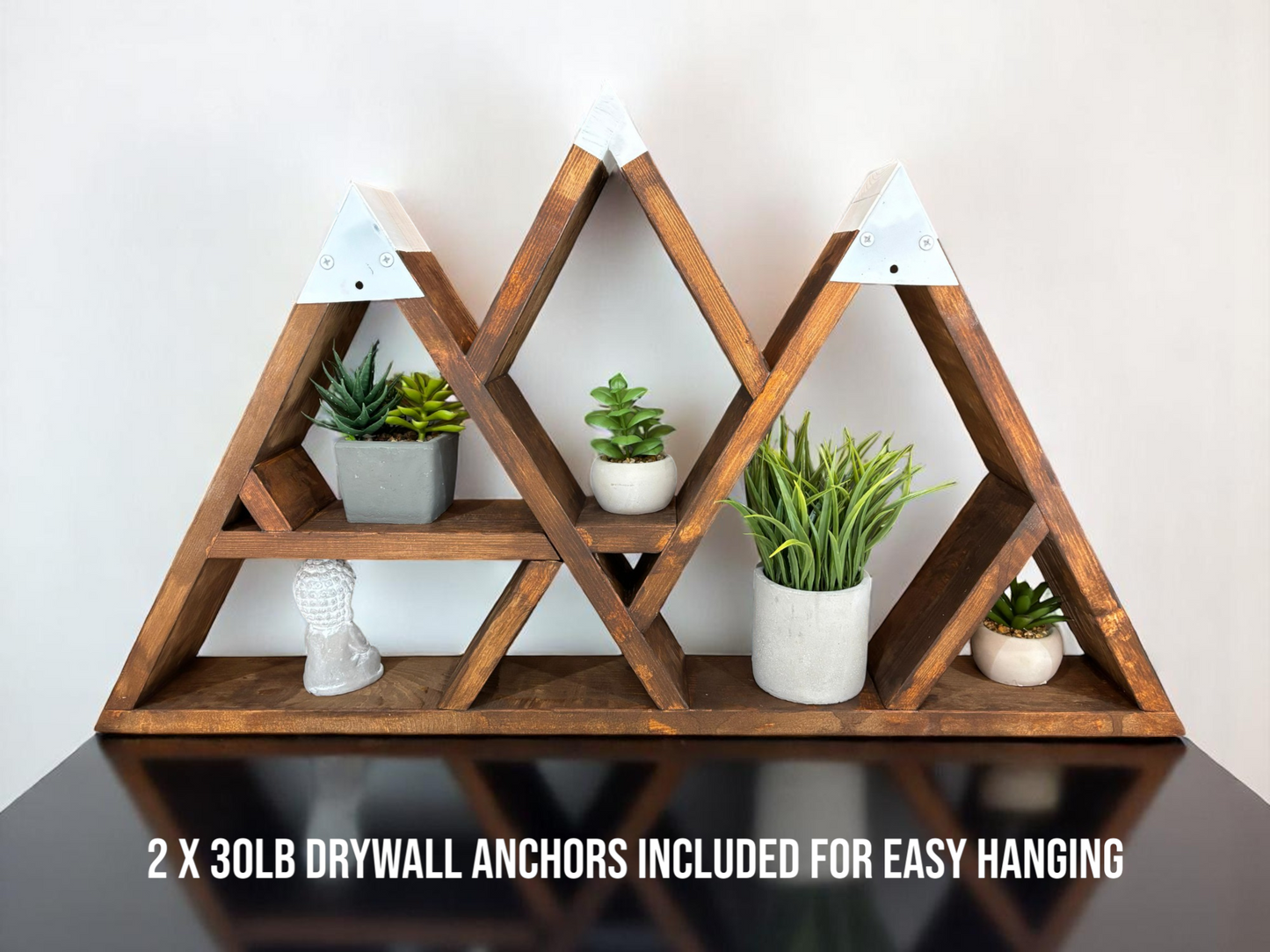 Wooden Mountains 3-peak Shelf