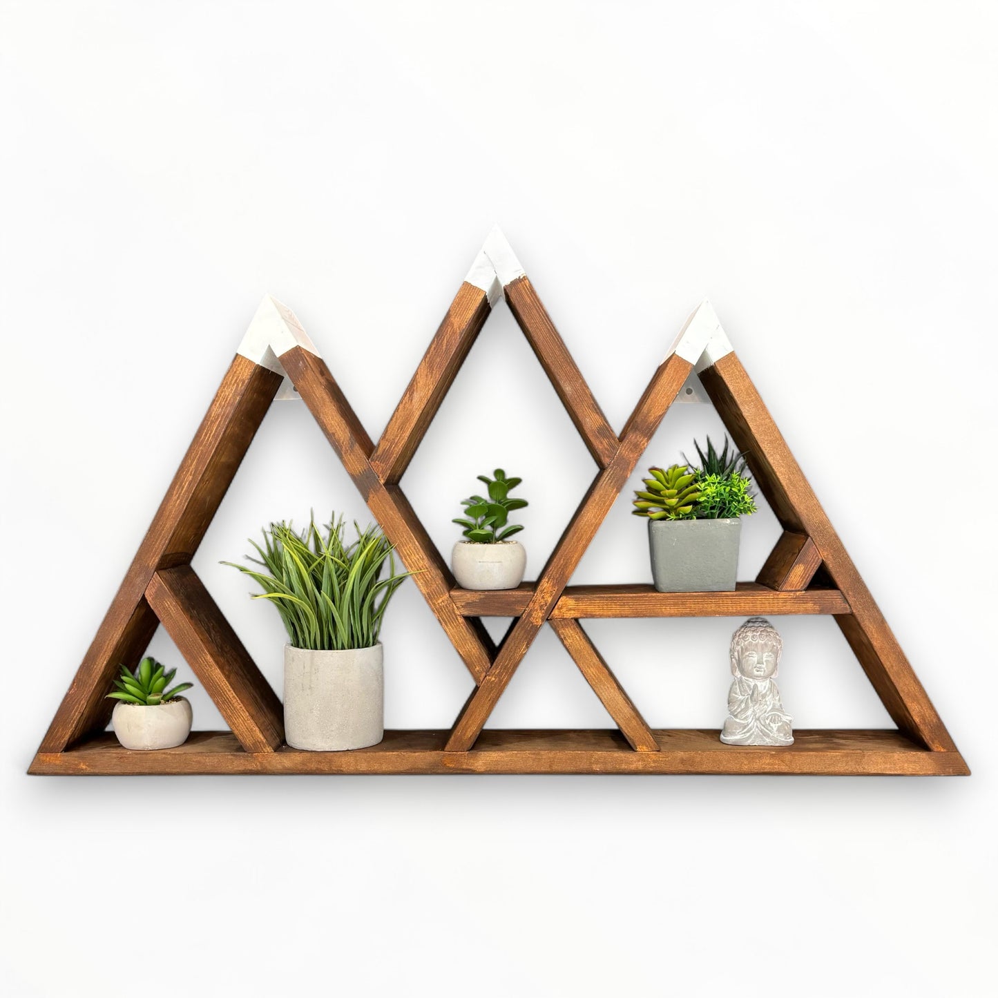 Wooden Mountains 3-peak Shelf