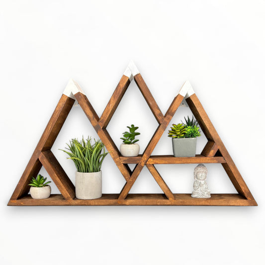 Wooden Mountains 3-peak Shelf